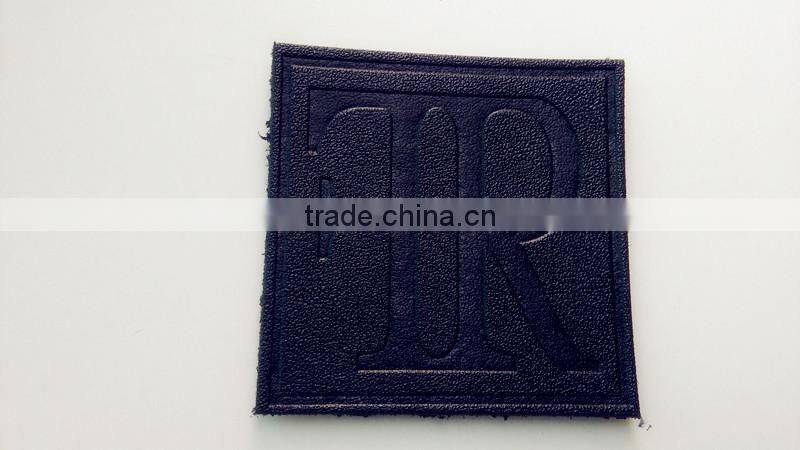 Custom good quality printed pu leather labels