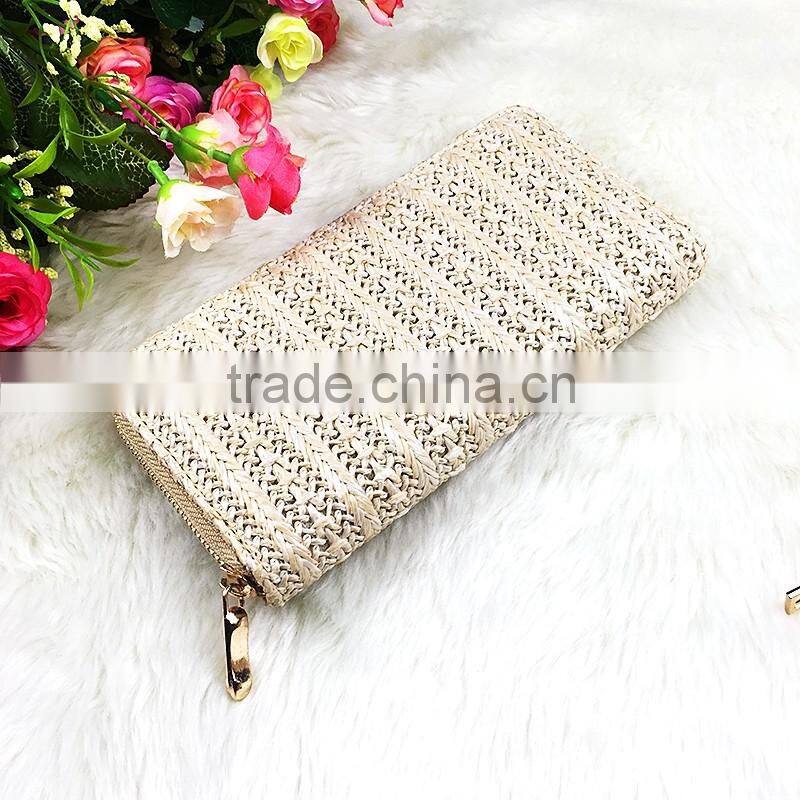 High Quality Long New Fashion Mix Colors Women PU Linen Cluth Wallet Famous Brand Designer Bag Purse Wallet