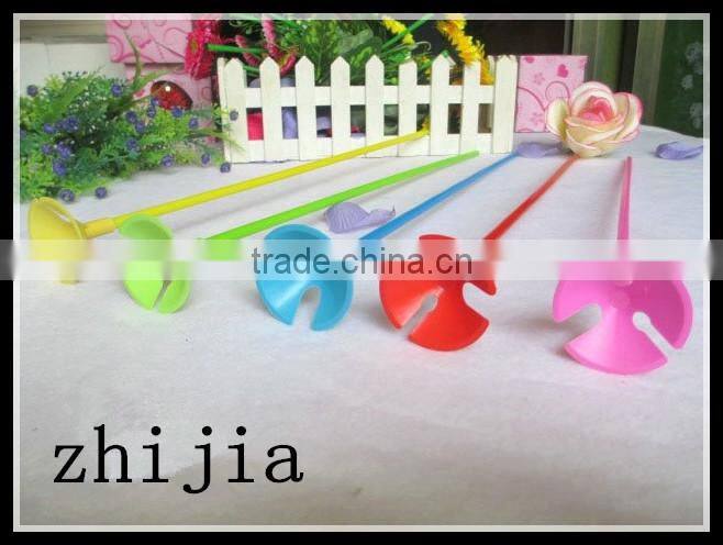 Eco-friendly white plastic balloon stick and cup for party