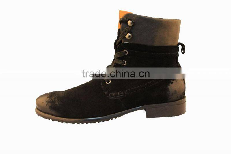 2015 High-grade high cut full genuine leather men shoes for walking