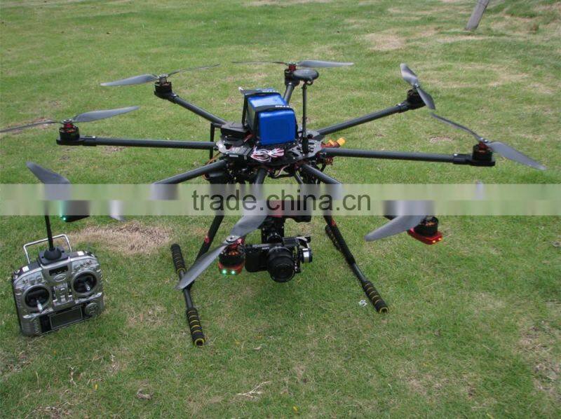 Folding design carbon fiber big professional Octocopter camera drone UA008 for aerial photography