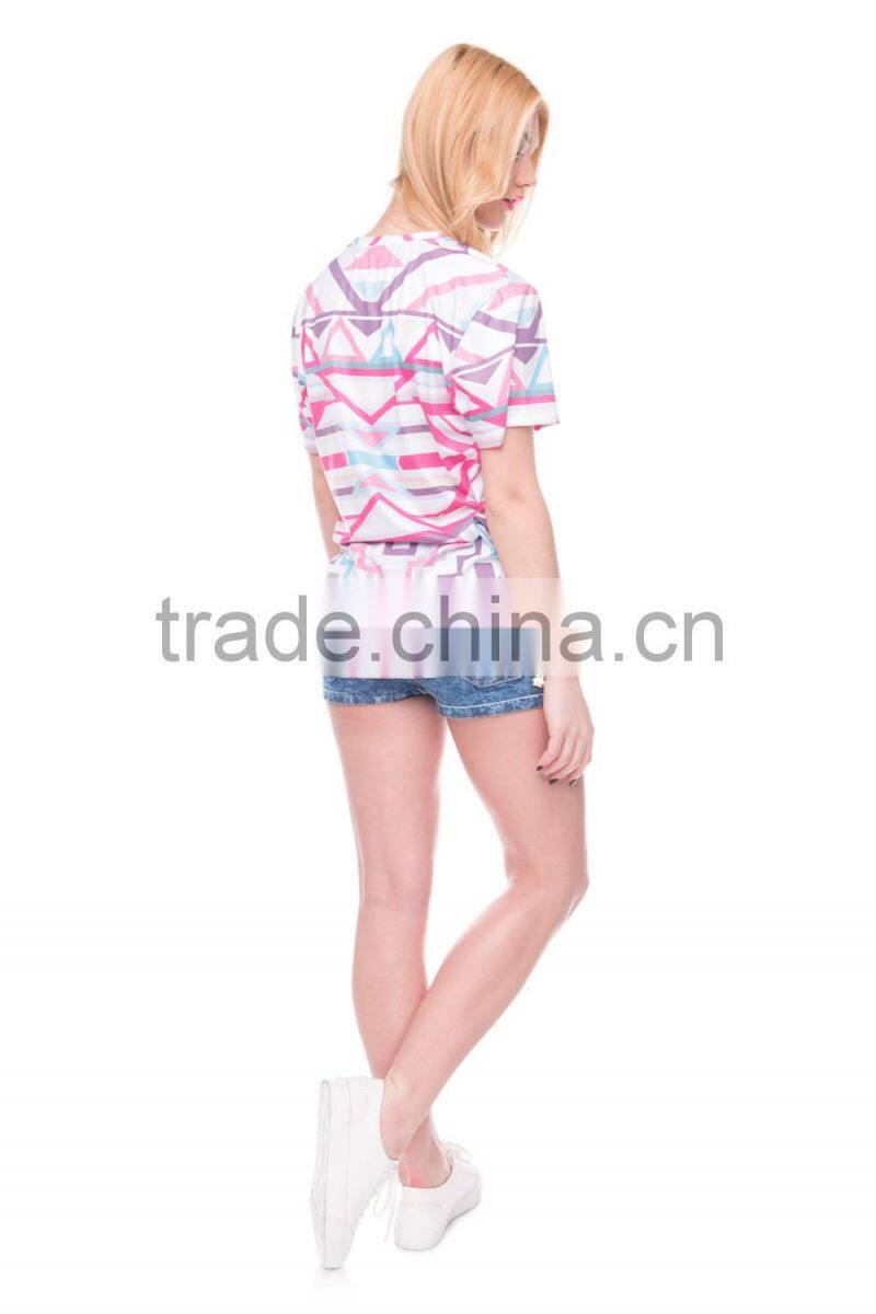 China Suppliers Hot Sale Digital Print Aztec Sublimation T Shirt in Taobao