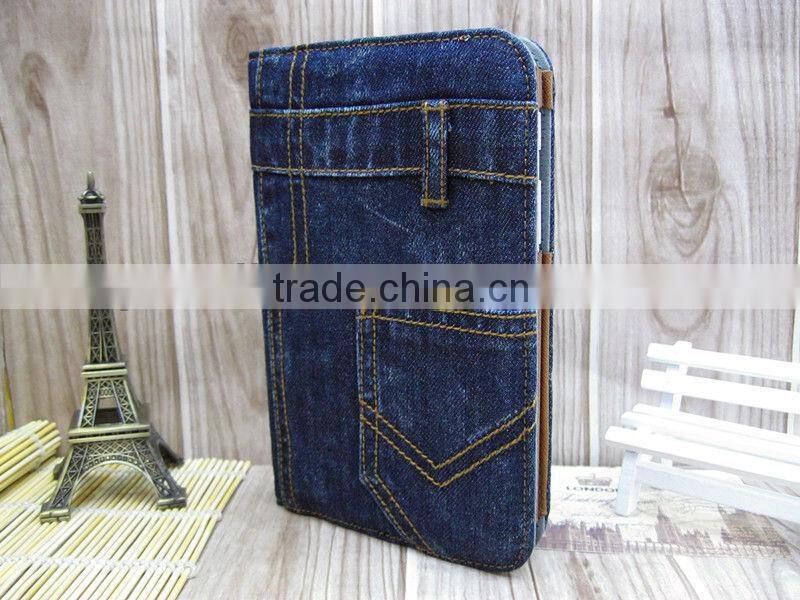 Denim Folio Case Stand Magnetic Auto Sleep Wake for Samsung Galaxy Tab 2 P3100 P3110 7.0 INCH