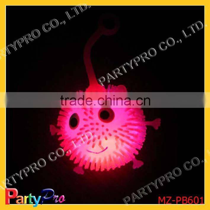 animal flashing fluffy ball yoyo ball puffer ball