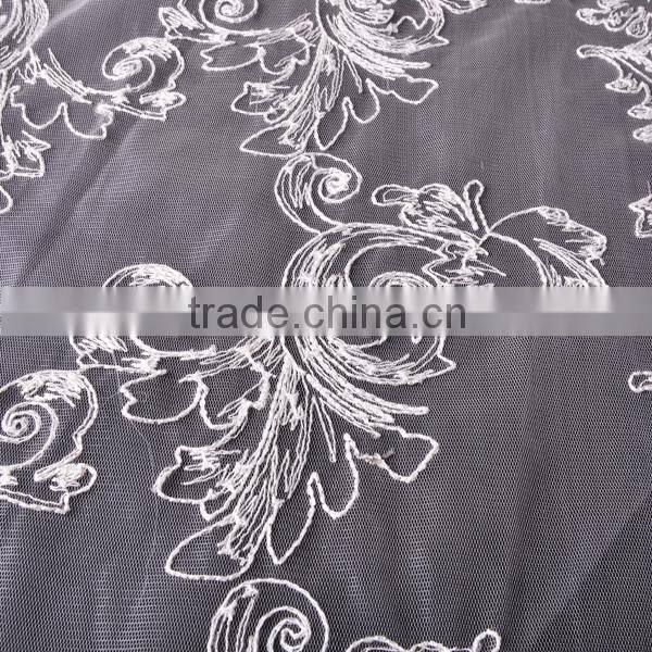 China latest cotton metallic big swiss voile lace