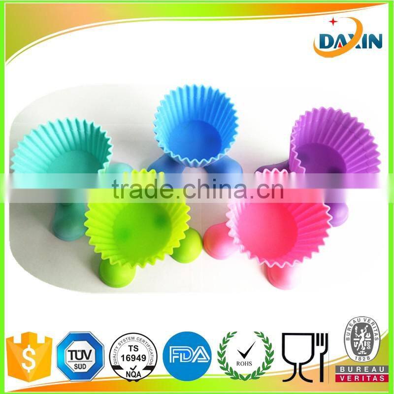 2016 FDA cup shape silicone rubber cake moulds