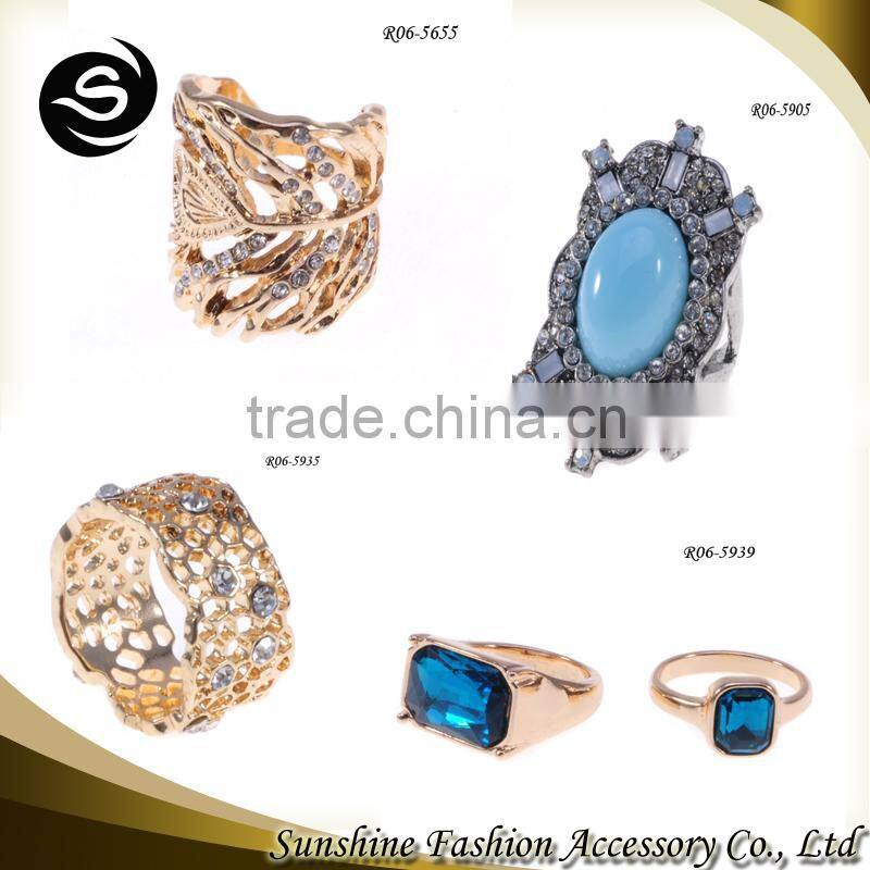 Lantern chain ring for 2015 new gold ring models for women with high quality best seller simple gold ring designs made in yiwu