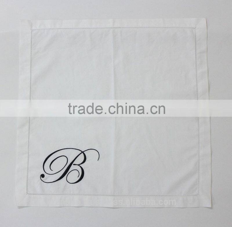 Monogrammed cotton napkin, table napkin