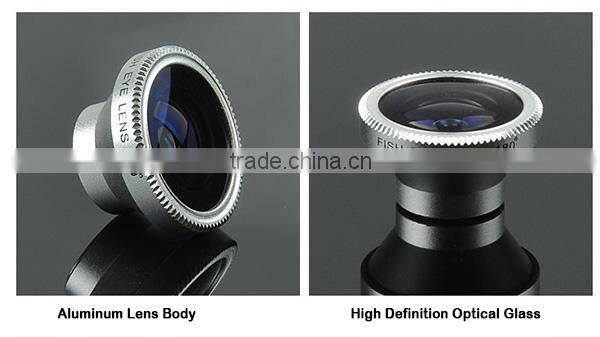 Universal Magnetic Wide Angle Micro Fisheye Lens 3 In 1 Lens For Phone
