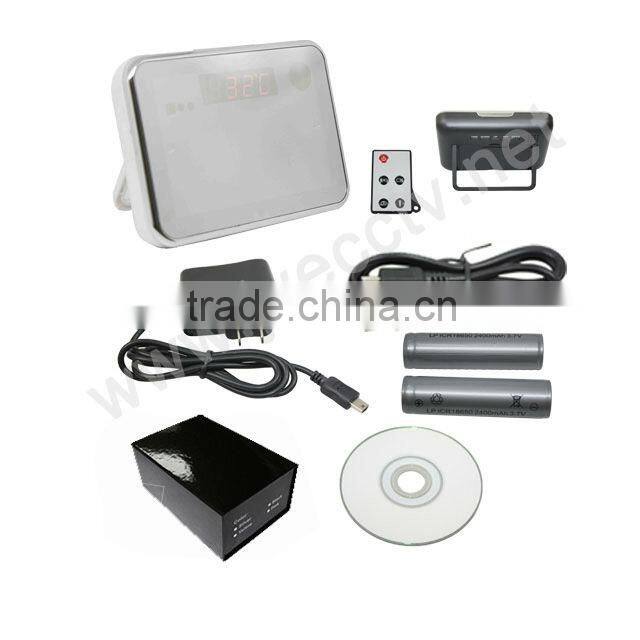 JVE-3311G 1280*960@30fps Multi-function Mirror Clock Camera with remote control ,Motion Detection& thermograph for home security