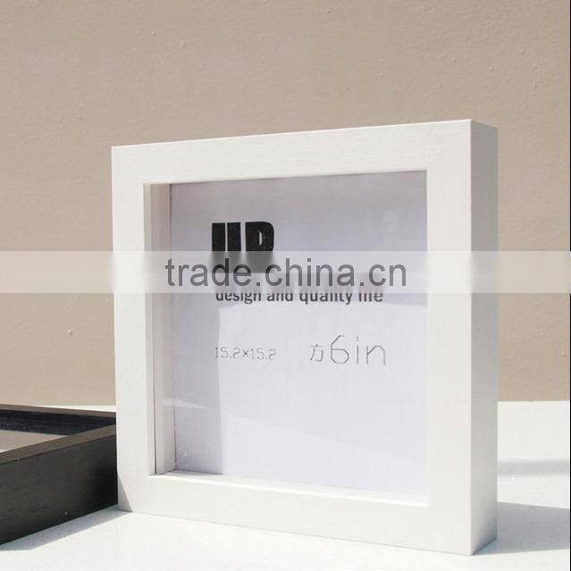 cheap wholesale art 3D deep photo frame wooden shadow box frame