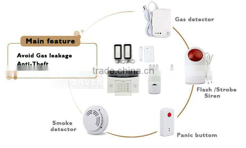 Telephone line security alarm system with through remote phone dial-up ,intruder alarm wired system