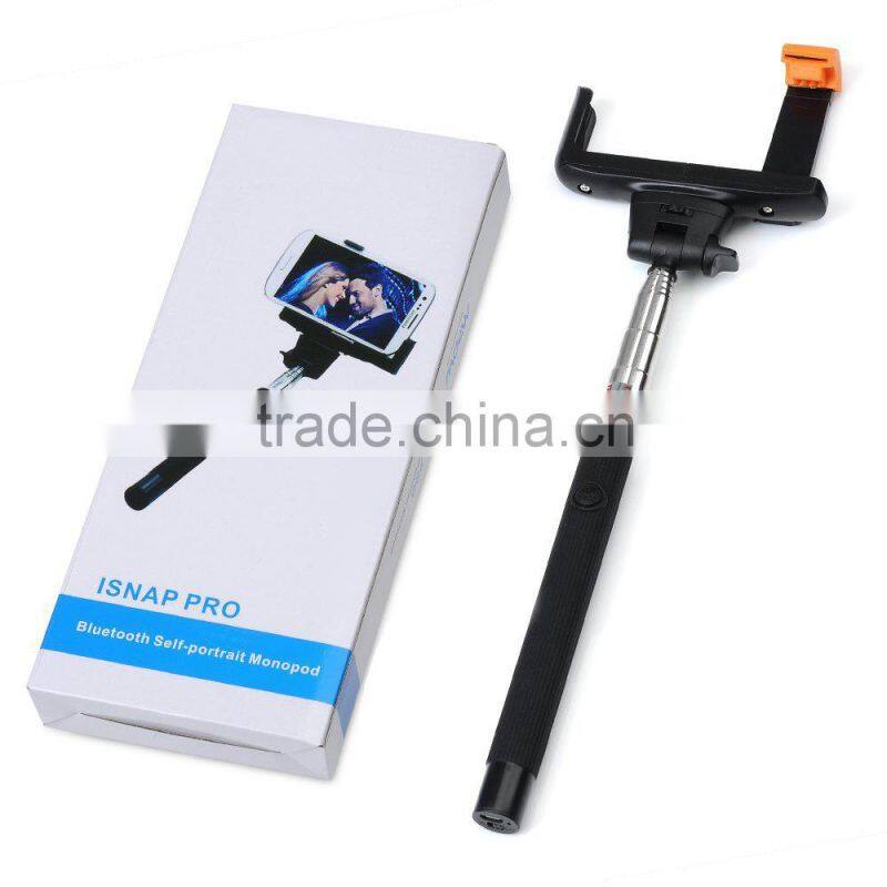 Easy portable high quality bluetooth selfie monopod stick for phone