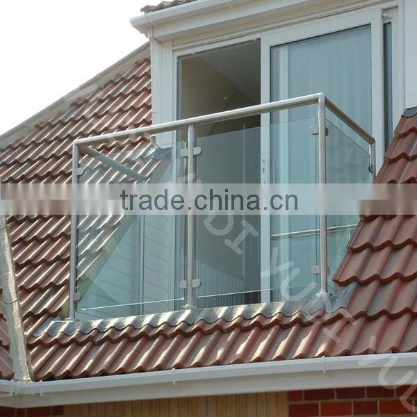 indoor staircase glass balustrade railing system design