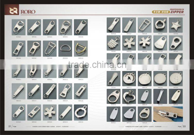 high quality zinc alloy zipper puller zipper slider