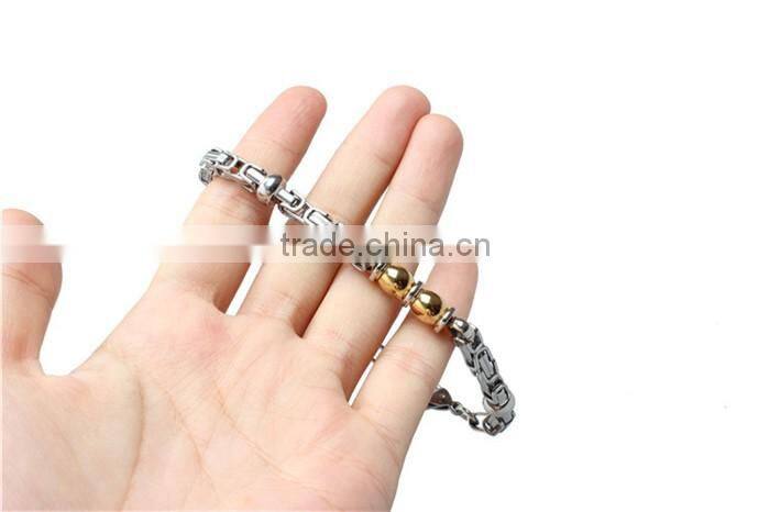 Latest design joint 316l stainless steel jewelry bracelet for men