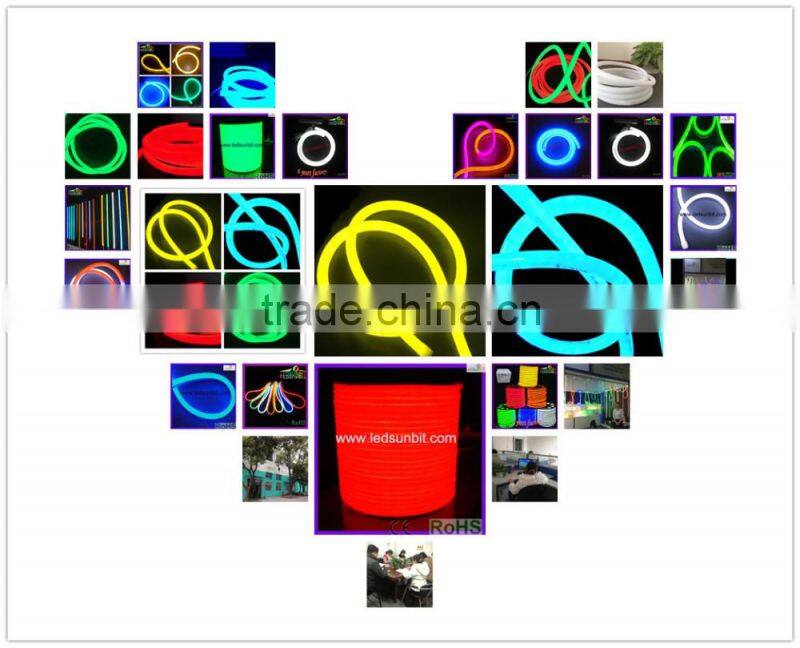 Sunbit Low voltage 360 degree round orange led neon flex wedding flex design
