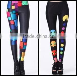 2015 custom colorful printed spandex galaxy sexy leggings for women