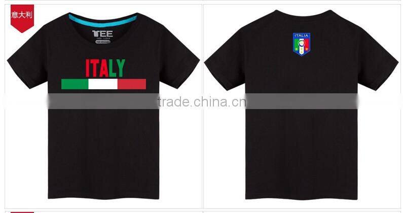 Hot sale world cup print logo high quality cotton tshirt