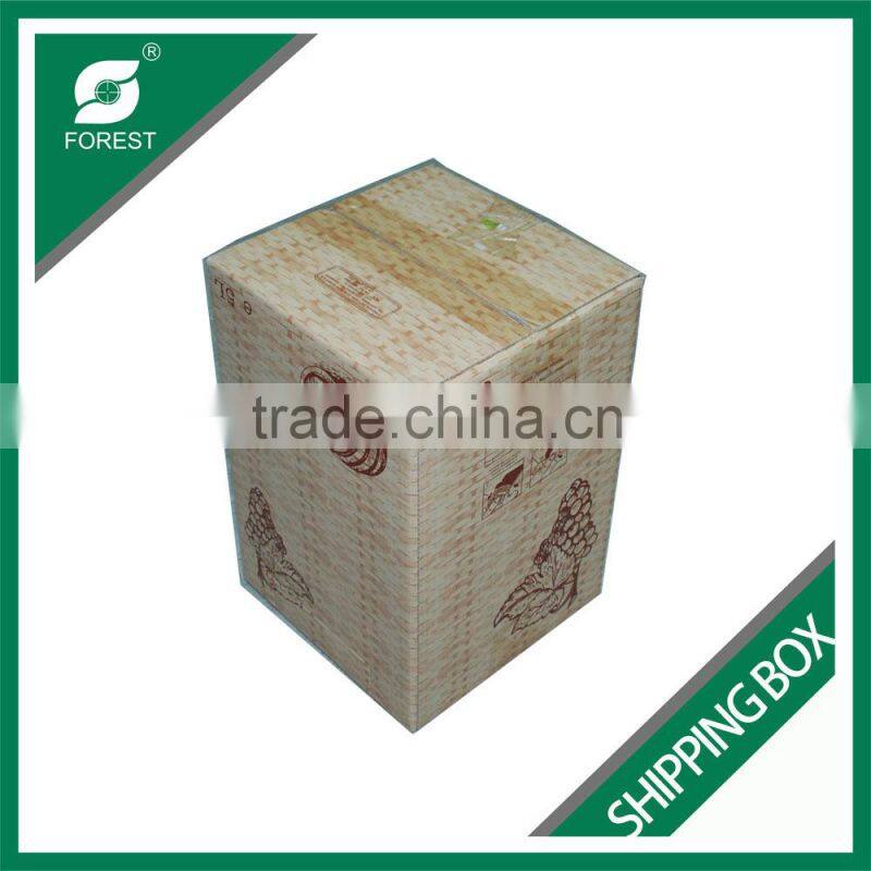 CUSTOM PRINTED SHIPPING BOX FOR WINE BOTTLES TOP AND BOTTOM CORRUGATED BOX FOR GRAPES PACKING