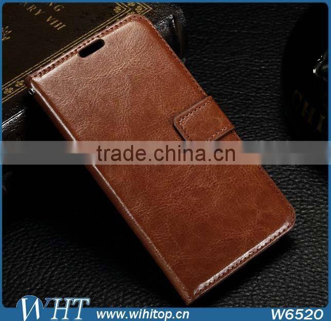 Crazy Horse Skin for Lumia 640 Flip Cover Case with Card Holder, for Nokia Lumia 640 Leather Case