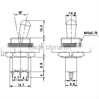 Mini Toggle Switch &Short handle toggle switch