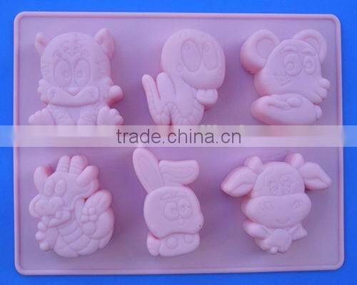 FDA/LFGB/SGS approved high quality 3d animal shape silicone chocolate mold