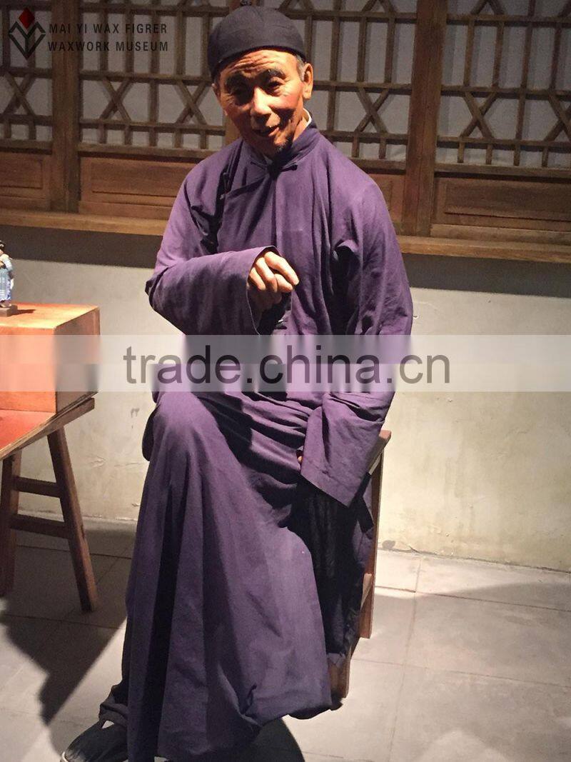 Chinese folk culture art silicone sculpture of wax figure
