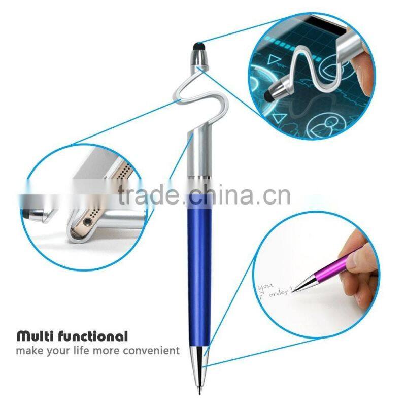 3 in 1 touch pen mobile holder ballpoint pen