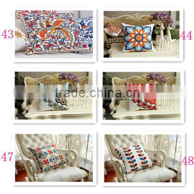 wholesale towel embroidered 100%cotton canvas cushion covers,handmade covers, ready for sell