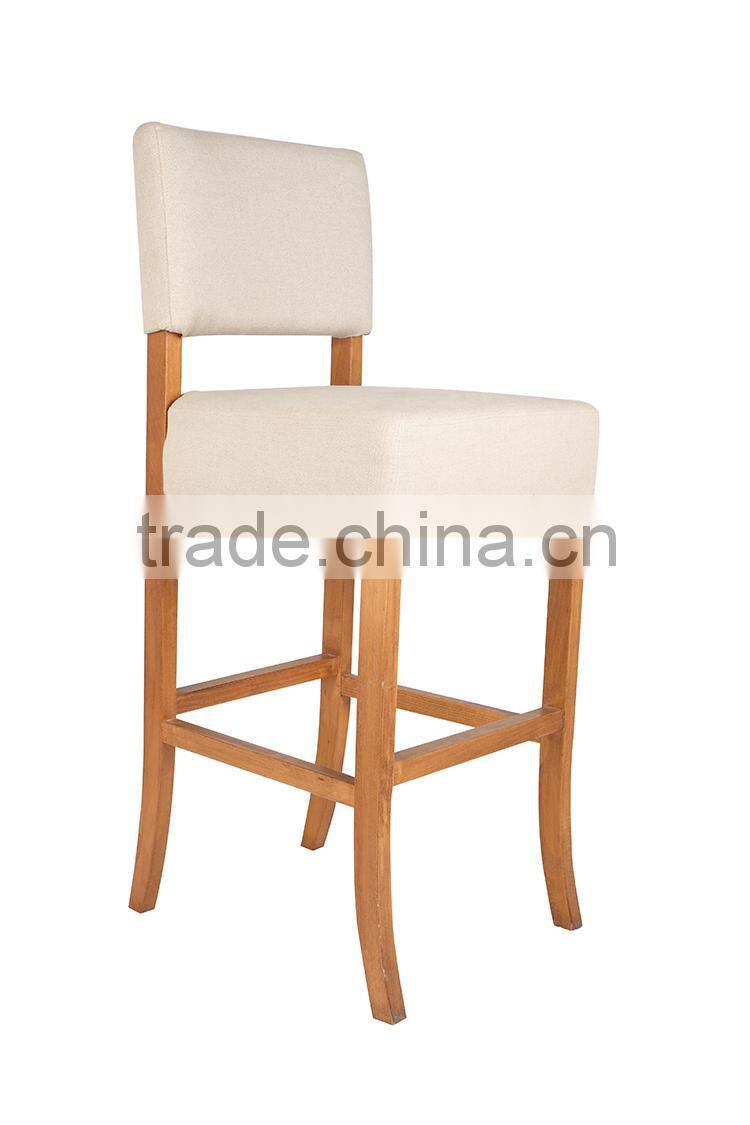 Wood Frame Line Fabric Hot-selling Bar Chair