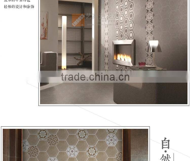 Factory direct sale 100*200*175mm hexagon mosaic floor tile irregular pattern tile