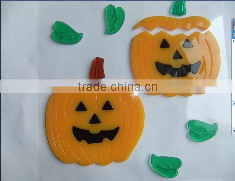 Halloween adhesive toy gel sticker for windows transparent