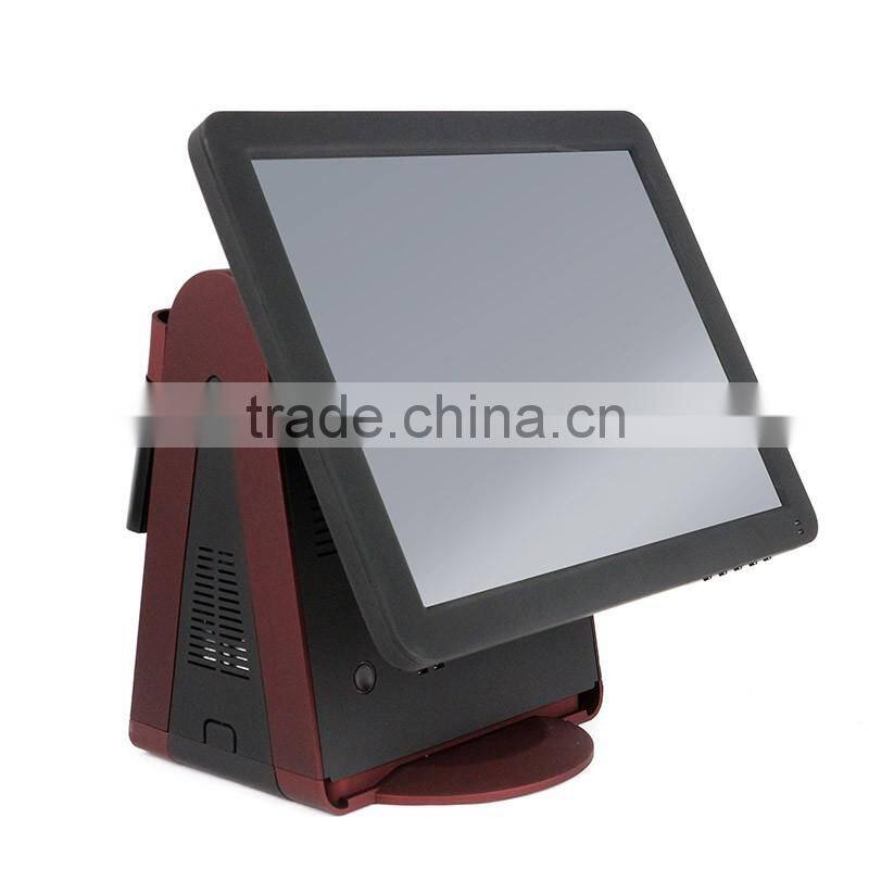 single side touch screen pos machine for food shop