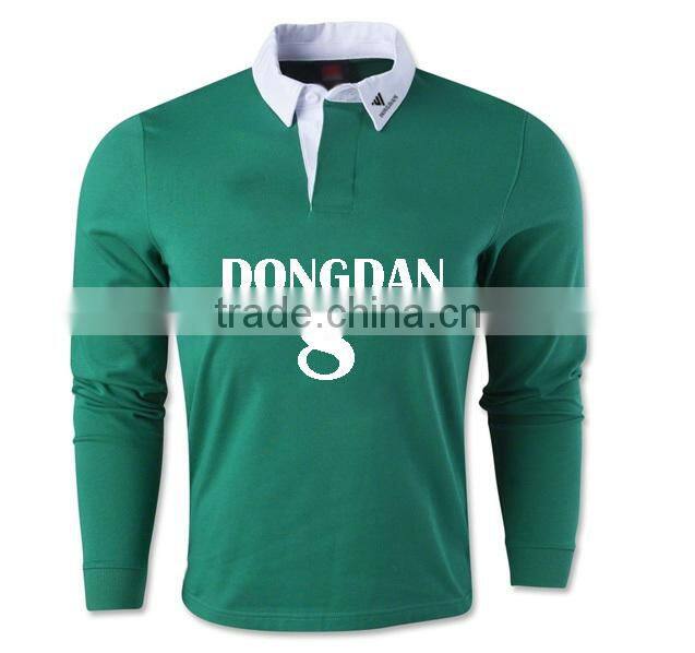 Cotton wholesale rugby wear jersey shirt for men with low price