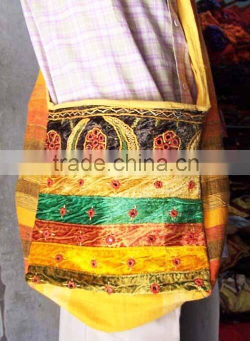 50 Pcs Lot Cotton Handmade Tribal Design Shoulder Bag/Girls College Bag