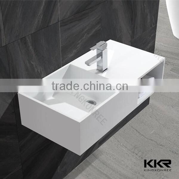 gel coat solid surface basin, artifical marble bath basin
