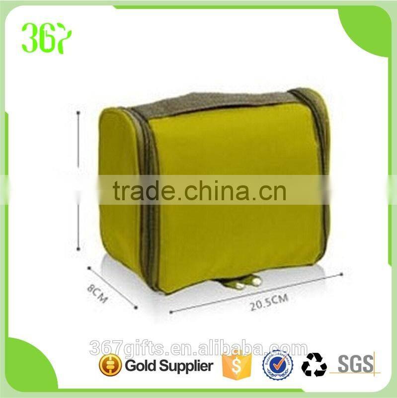 Big Capacity Travel Foldable Nylon Hanging Toilet Bag with Mesh Pocket