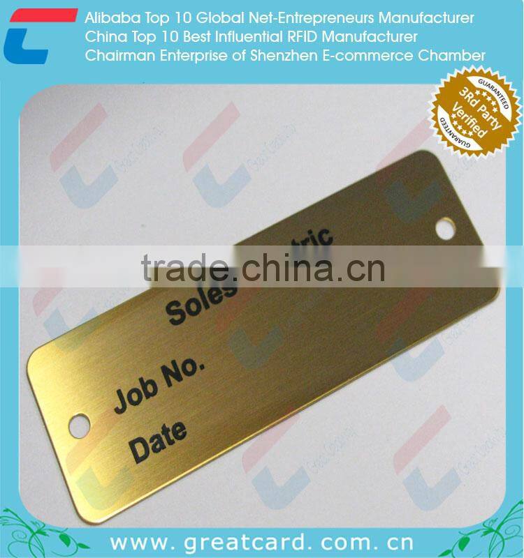 Complicated Engraved Gold Metal Card