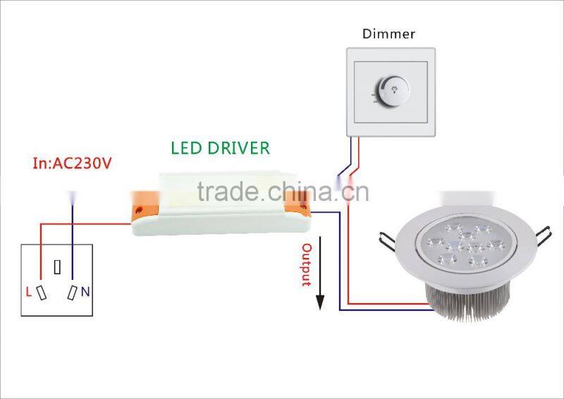 0-10v led light dimmable 600mA 20w led driver