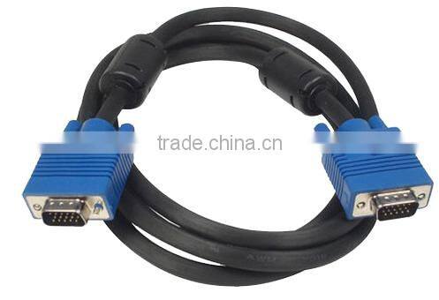 Black parallel to VGA to vga cable For Monitor PC Projector and HDTV