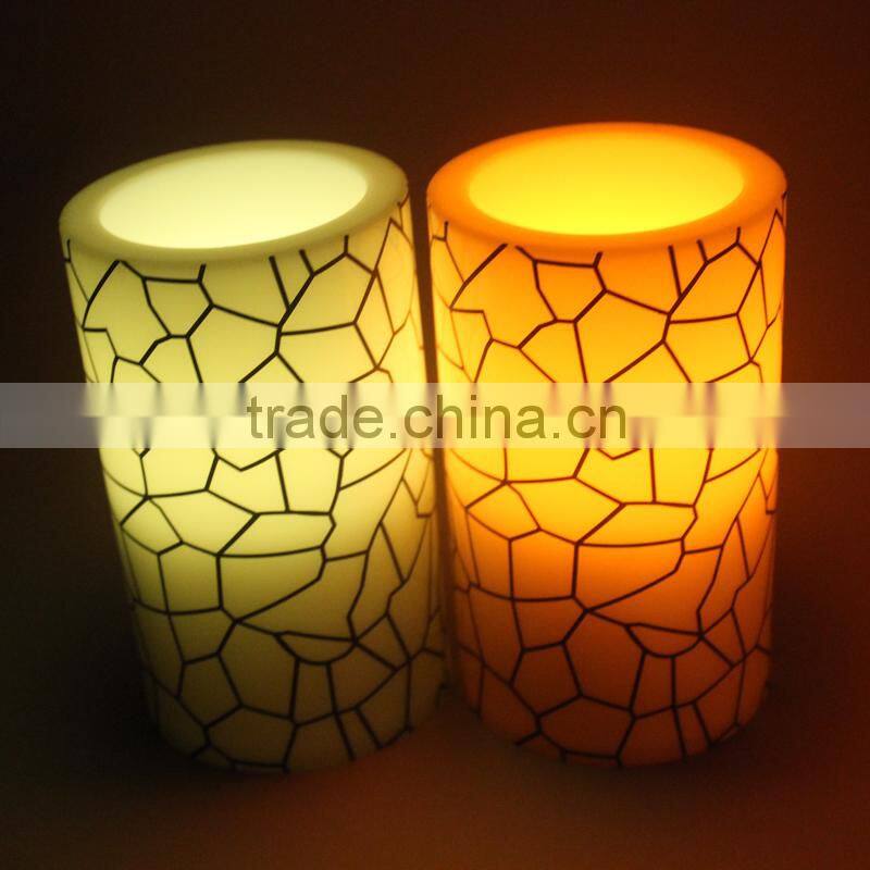wholesale luxury turtle shell printing plastic multicolor candle led