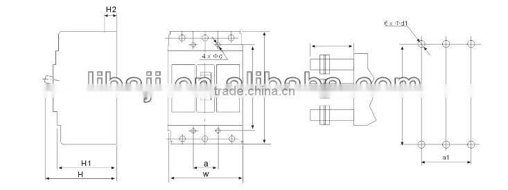 made in china mccb manufactures DZ10 electrical mccb 100amp