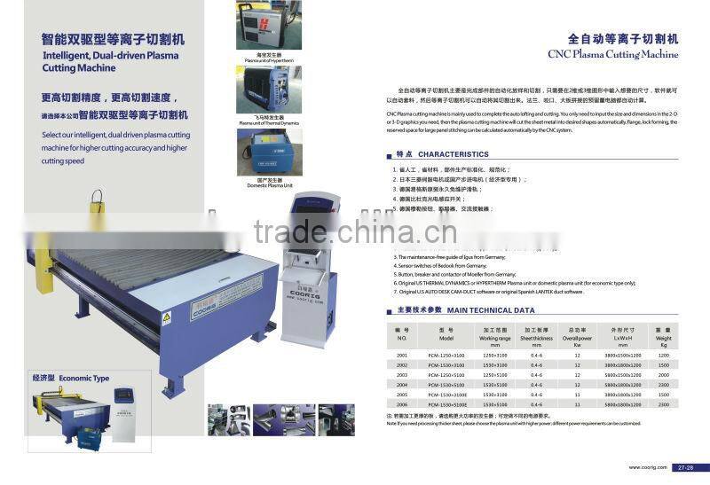 machine/duct machine---CNC Plasma cutting machine