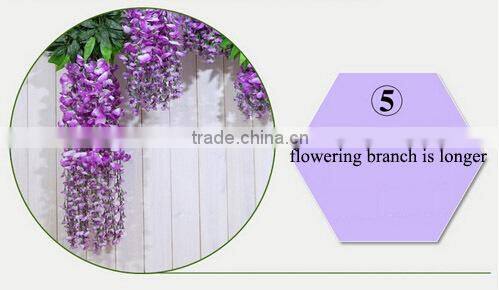 wedding decoration artificial fabric orchid flowers wisteria
