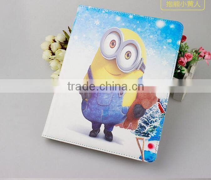 Cartoon Despicable Me Minions Rotation Case For iPad Air 2 iPad Air