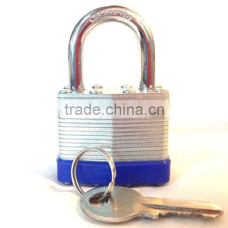 keyed waterproof padlock with rubber cover lock