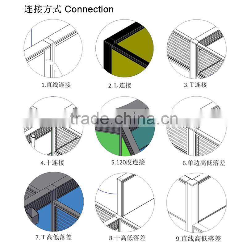 KU-TK6+K3-6 Office Cubicle Workstation Partitions Computer Desk