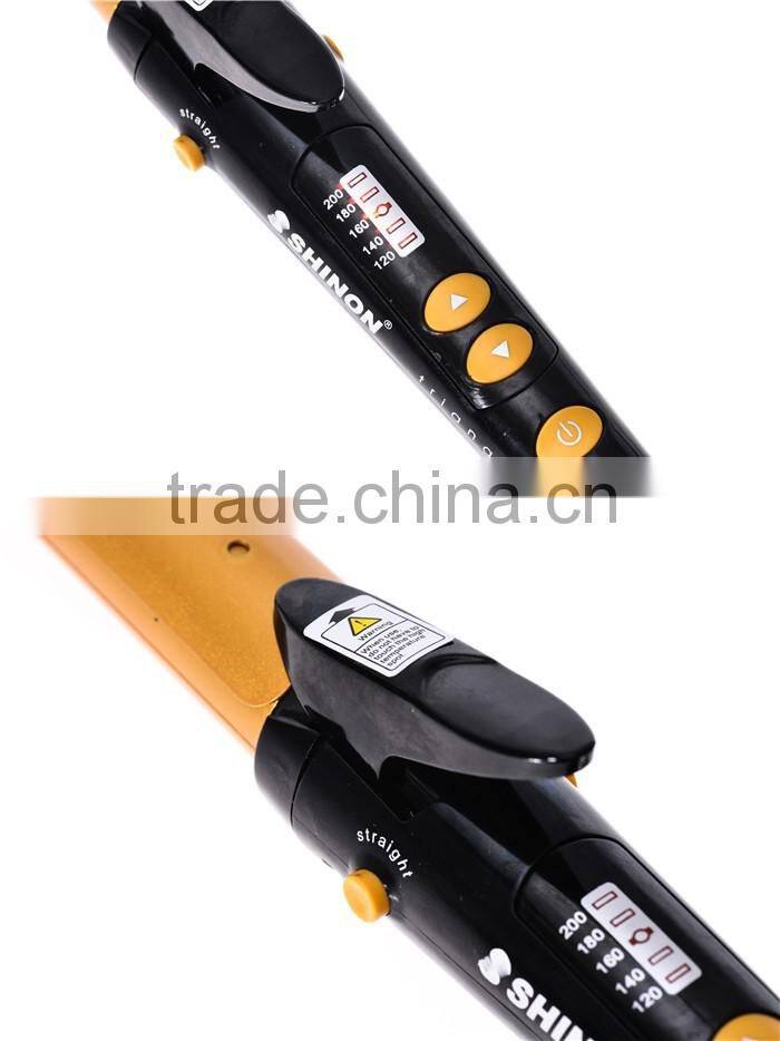 Digital hair crimper and hair curler 2 in 1