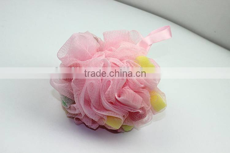 Baby mesh sponge,pink bath sponge loofah for shower